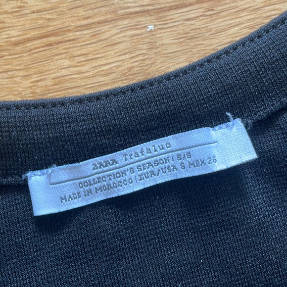 🖤 Black Zara black cotton fitting midi dress - Size S/2 - Picture 4 of 4